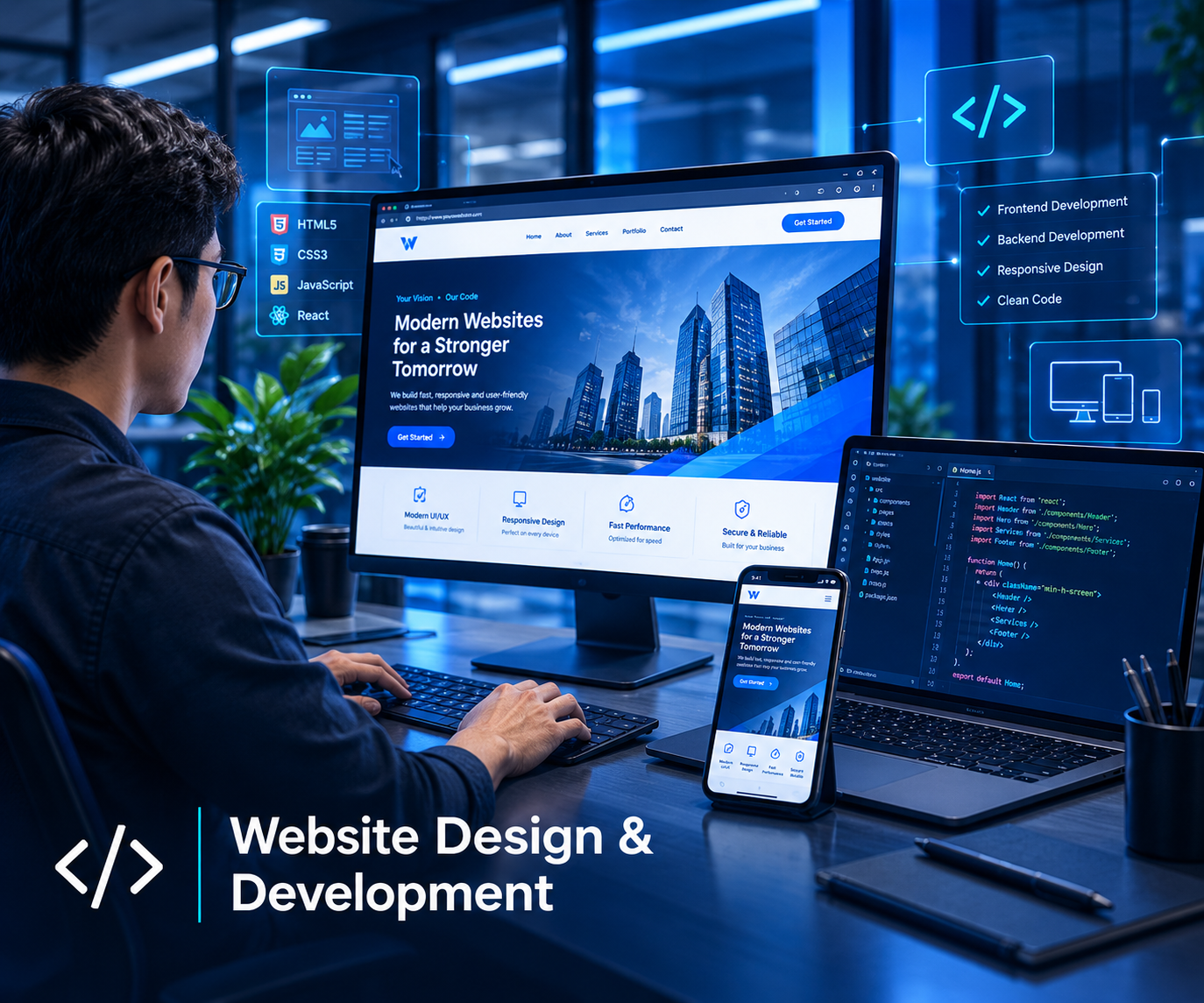 Website design and development icon